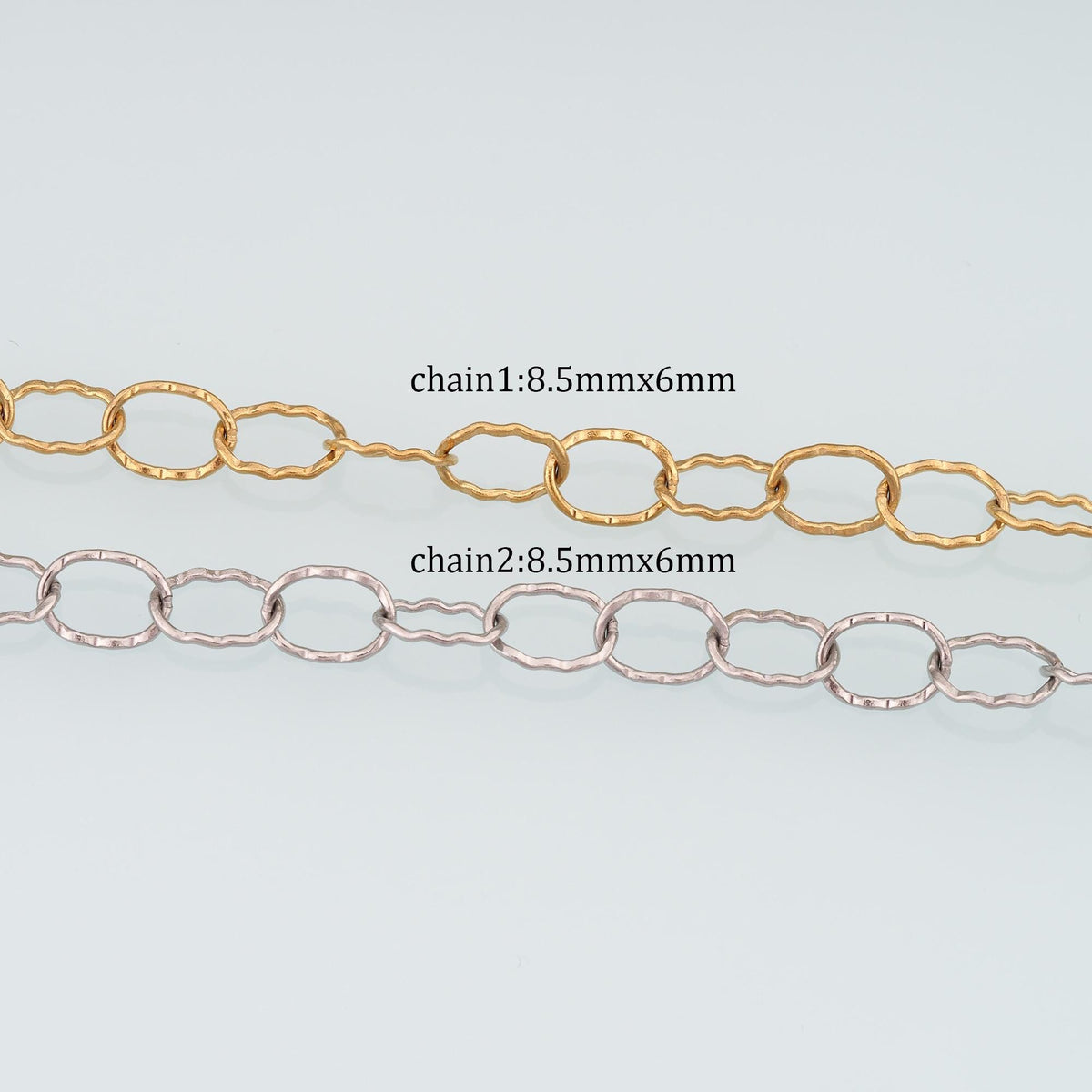 Stainless Steel Lrregular Hammered Oval Chain,14K Gold Stainless Steel Chain,Waterproof Chain for DIY Necklace Bracelet Makin