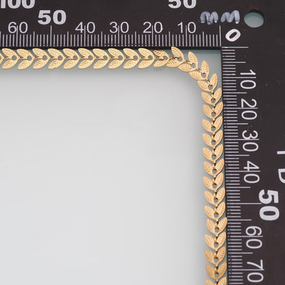 Stainless Steel Leaf Chain,14K Gold Stainless Steel Chain,Waterproof Chain for DIY Necklace Bracelet Making