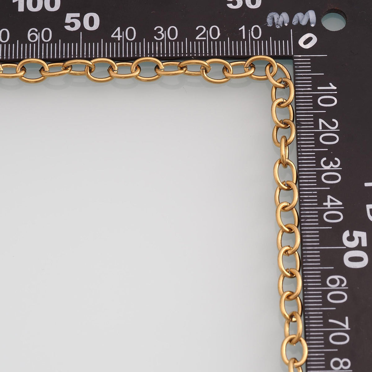 Stainless Steel Oval Chain,14K Gold Stainless Steel Chain,Waterproof Chain for DIY Necklace Bracelet Making