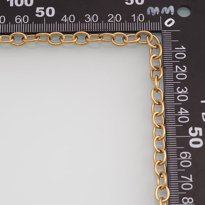 Stainless Steel Oval Chain,14K Gold Stainless Steel Chain,Waterproof Chain for DIY Necklace Bracelet Making