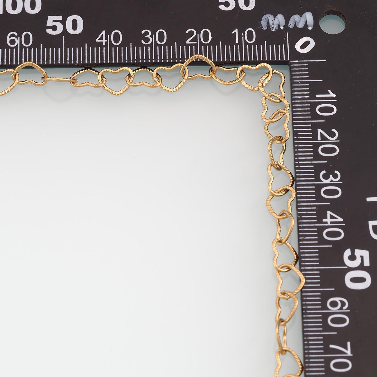 Stainless Steel Embossed Heart Chain,14K Gold Stainless Steel Chain,Waterproof Chain for DIY Necklace Bracelet Making