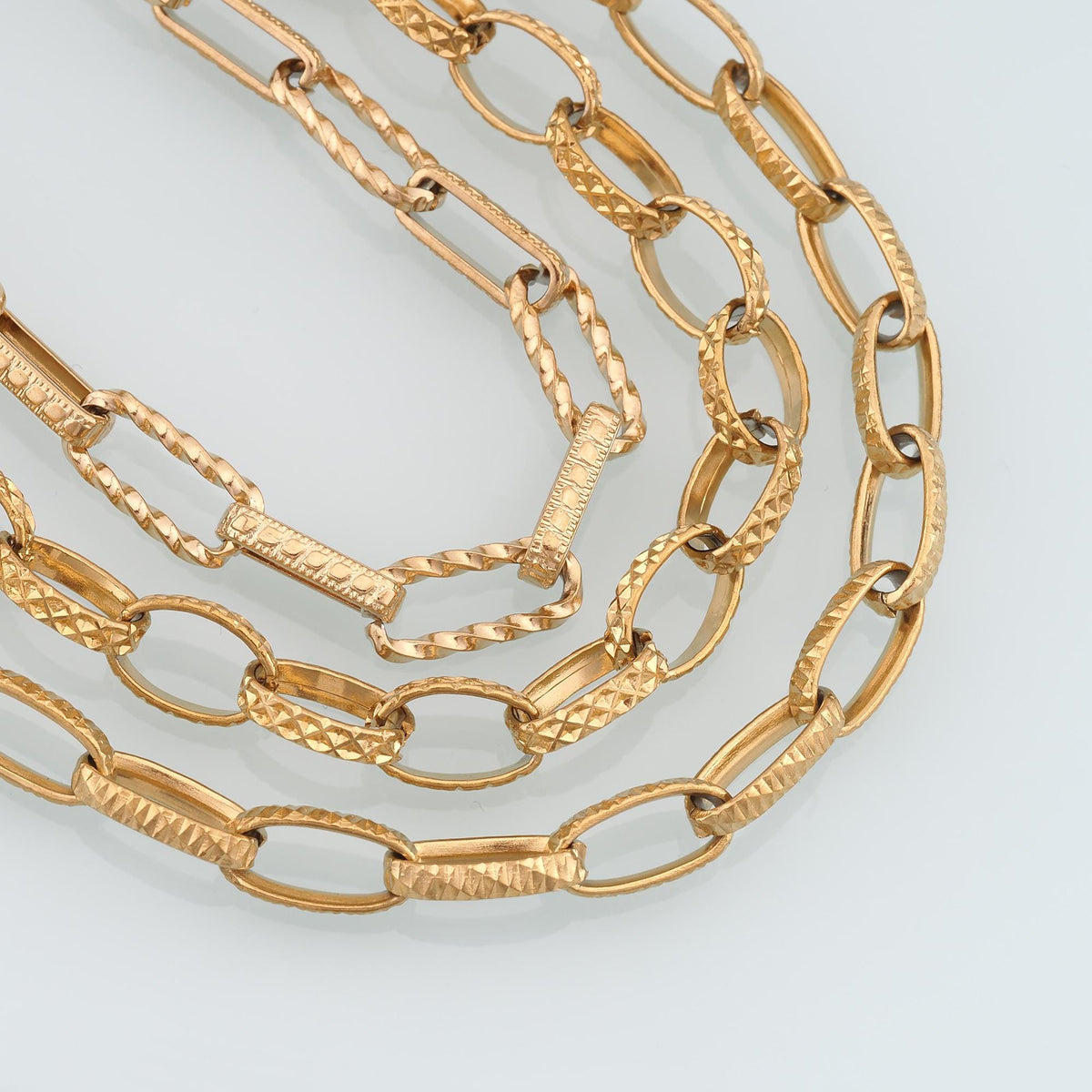 Stainless Steel Twist Rectangle Chain,14K Gold Stainless Steel Chain,Waterproof Chain for DIY Necklace Bracelet Making