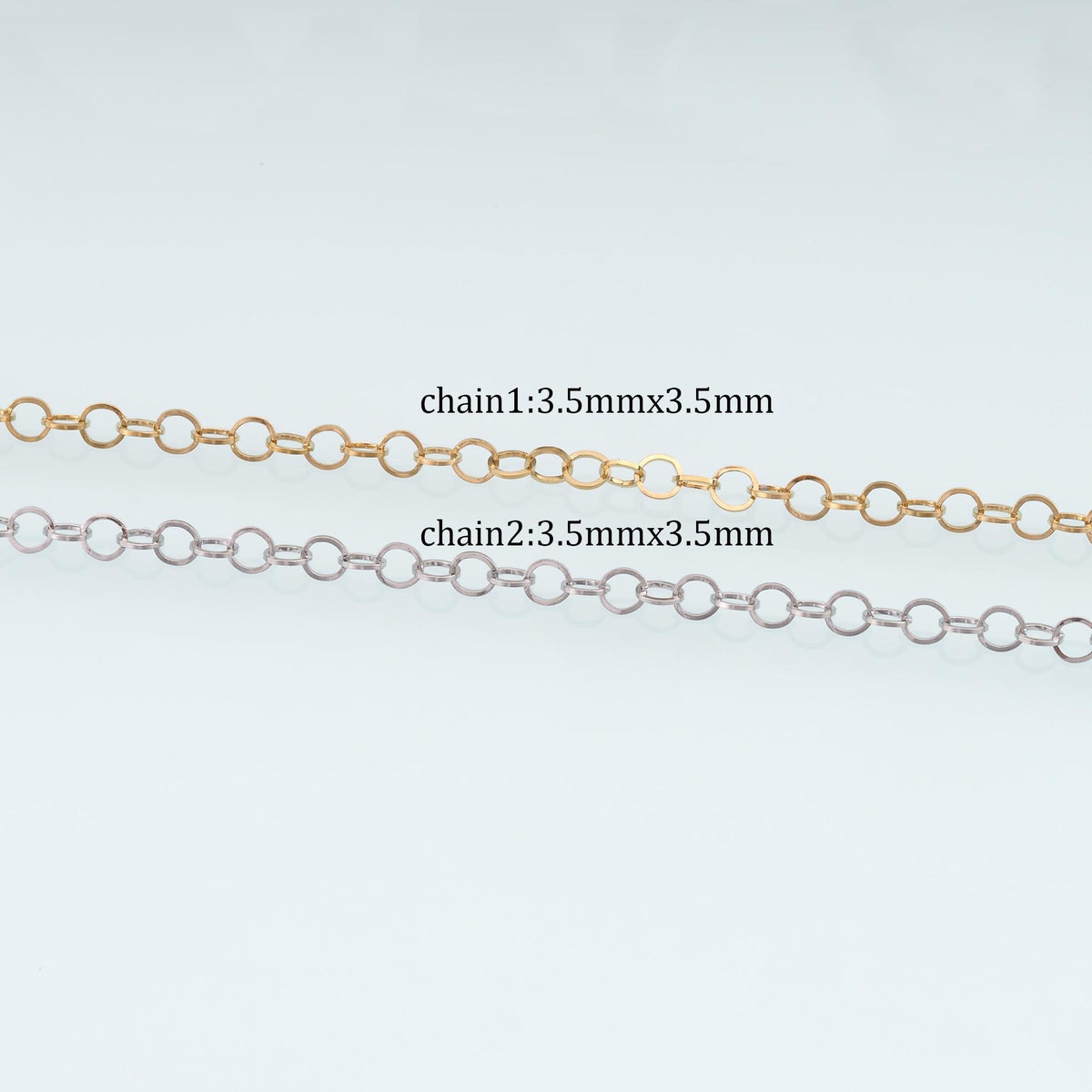 Stainless Steel Round Chain,14K Gold Stainless Steel Chain,Waterproof Chain for DIY Necklace Bracelet Making