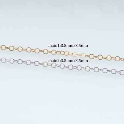 Stainless Steel Round Chain,14K Gold Stainless Steel Chain,Waterproof Chain for DIY Necklace Bracelet Making