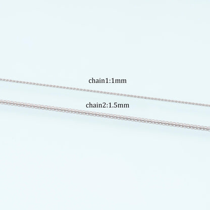 Stainless Steel Chopin Chain,Silver Stainless Steel Chain,Waterproof Chain for DIY Necklace Bracelet Making