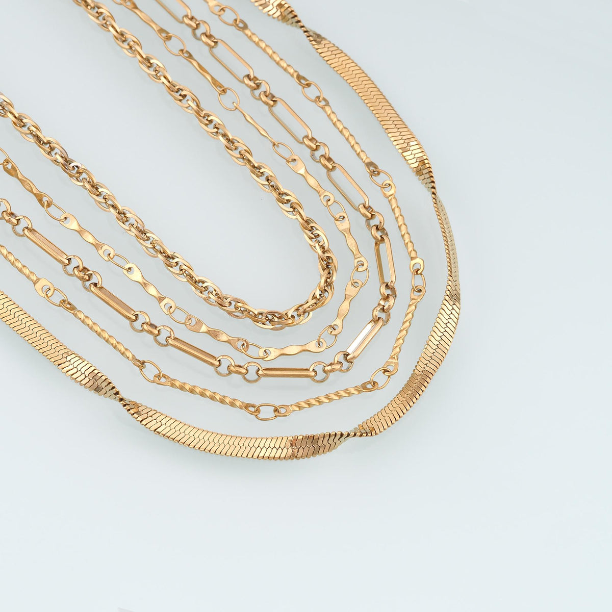 Stainless Steel Snake Chain,14K Gold Stainless Steel Chain,Waterproof Chain for DIY Necklace Bracelet Making
