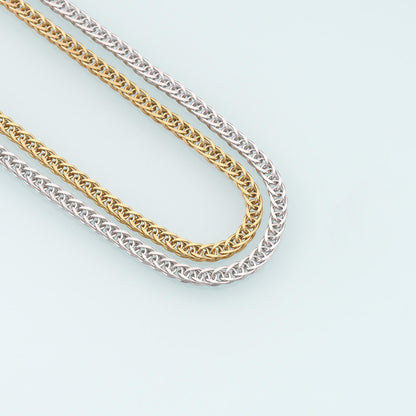 Stainless Steel Chopin Chain,14K Gold Stainless Steel Chain,Waterproof Chain for DIY Necklace Bracelet Making