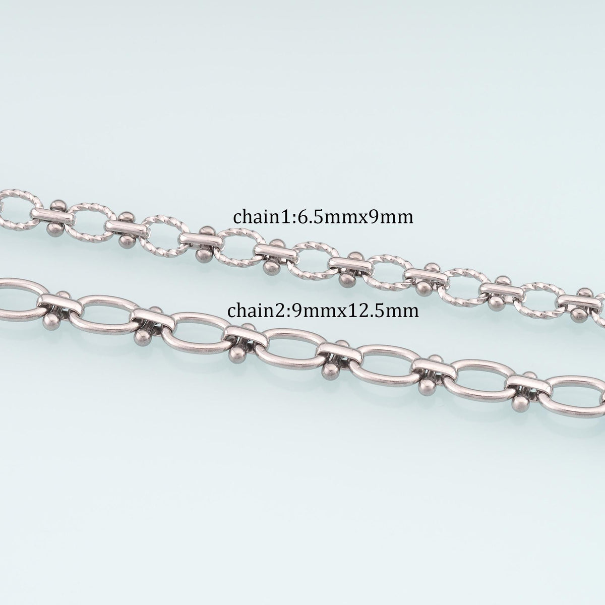Stainless Steel Twist Spacer Chain,Silver Stainless Steel Chain,Waterproof Chain for DIY Necklace Bracelet Making