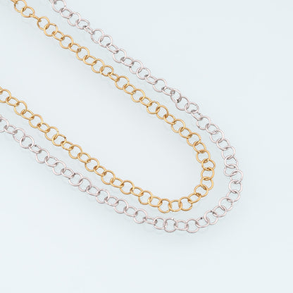 Stainless Steel Round Chain,14K Gold Stainless Steel Chain,Waterproof Chain for DIY Necklace Bracelet Making