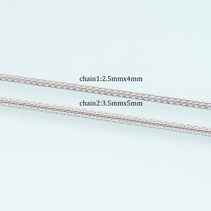 Stainless Steel Chopin Chain,Silver Stainless Steel Chain,Waterproof Chain for DIY Necklace Bracelet Making