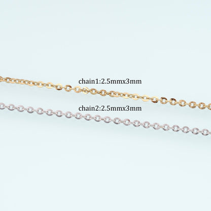 Stainless Steel Round Chain,14K Gold Stainless Steel Chain,Waterproof Chain for DIY Necklace Bracelet Making