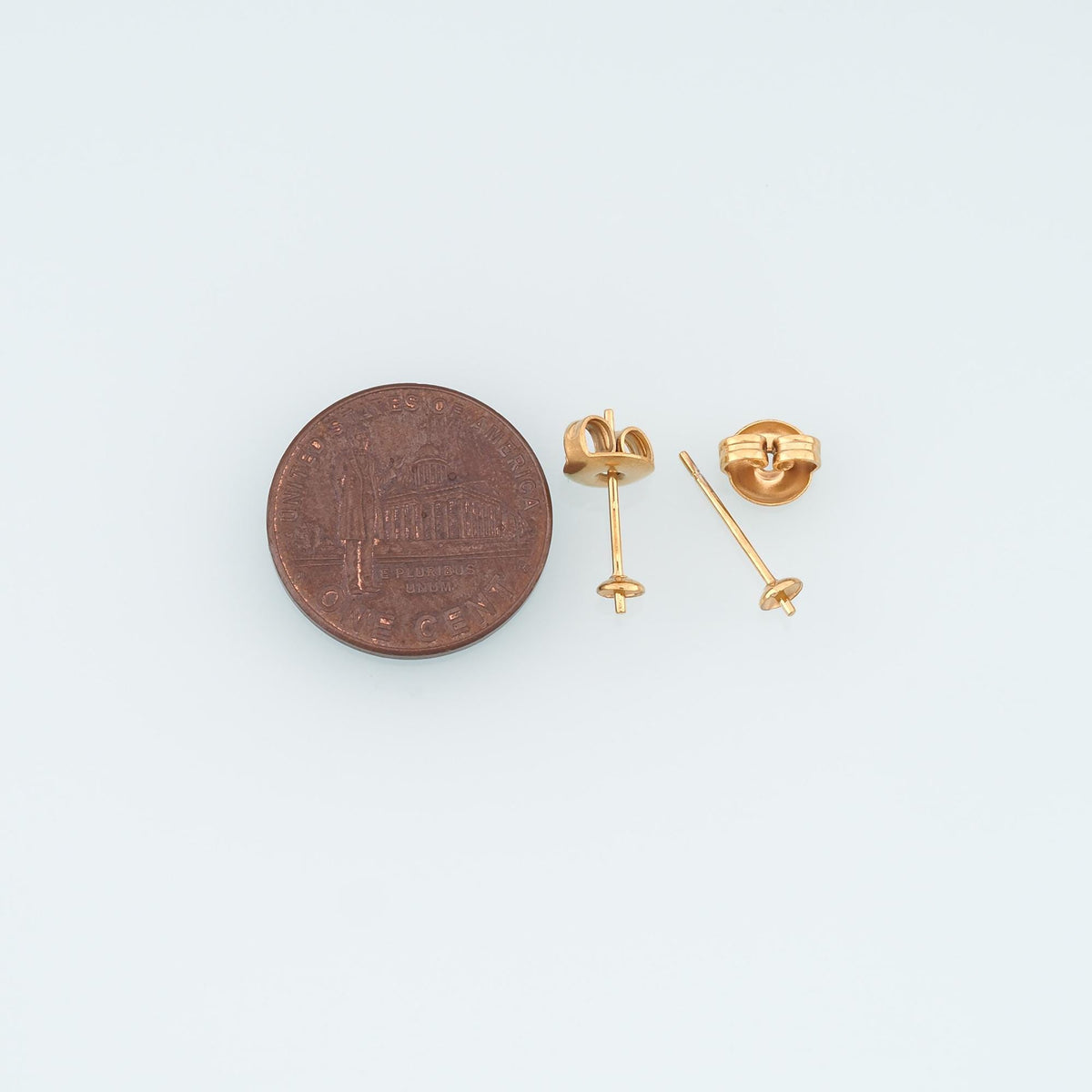 A Pair Stainless Steel Earrings Stud, 14K Gold Filled Waterproof Never Fade Earrings Stud,Everyday DIY Jewelry Ear Stack Jewe