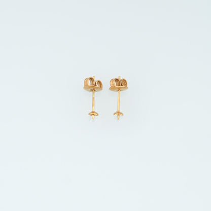 A Pair Stainless Steel Earrings Stud, 14K Gold Filled Waterproof Never Fade Earrings Stud,Everyday DIY Jewelry Ear Stack Jewe