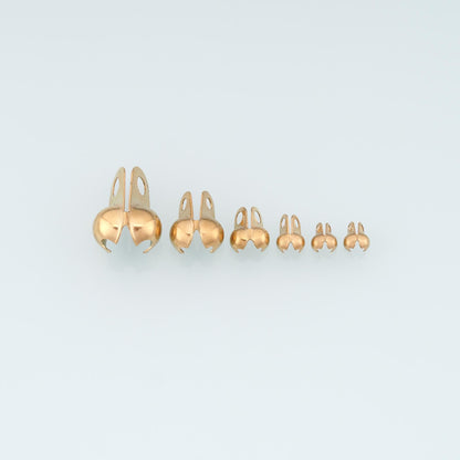14K Gold Crimp 15 mm, 11 mm for Jewelry Making