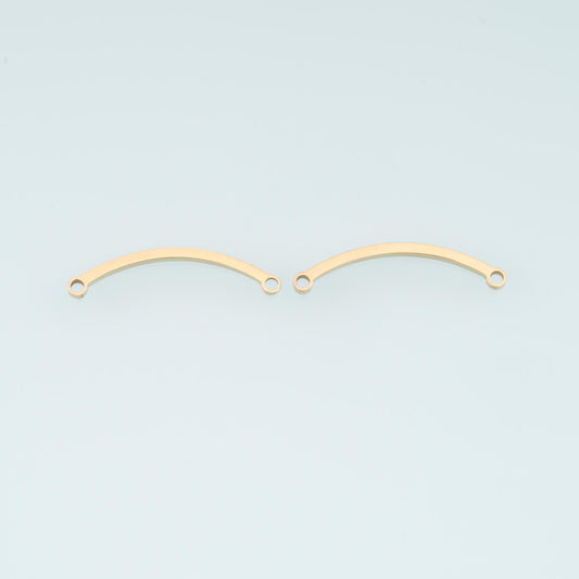 Stainless Steel Curved Bar Connector, 14K Gold Filled Waterproof Never Fade,Everyday DIY Jewelry Ear Stack Jewelry