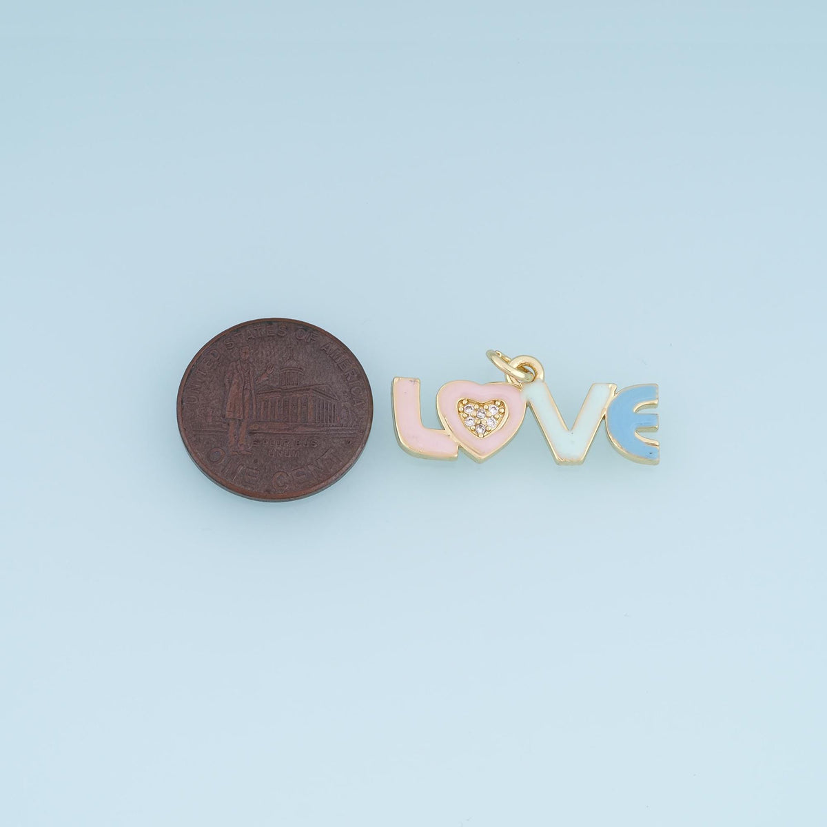 18K Gold Filled Enamel Letter Charm Pendant for Jewelry Making