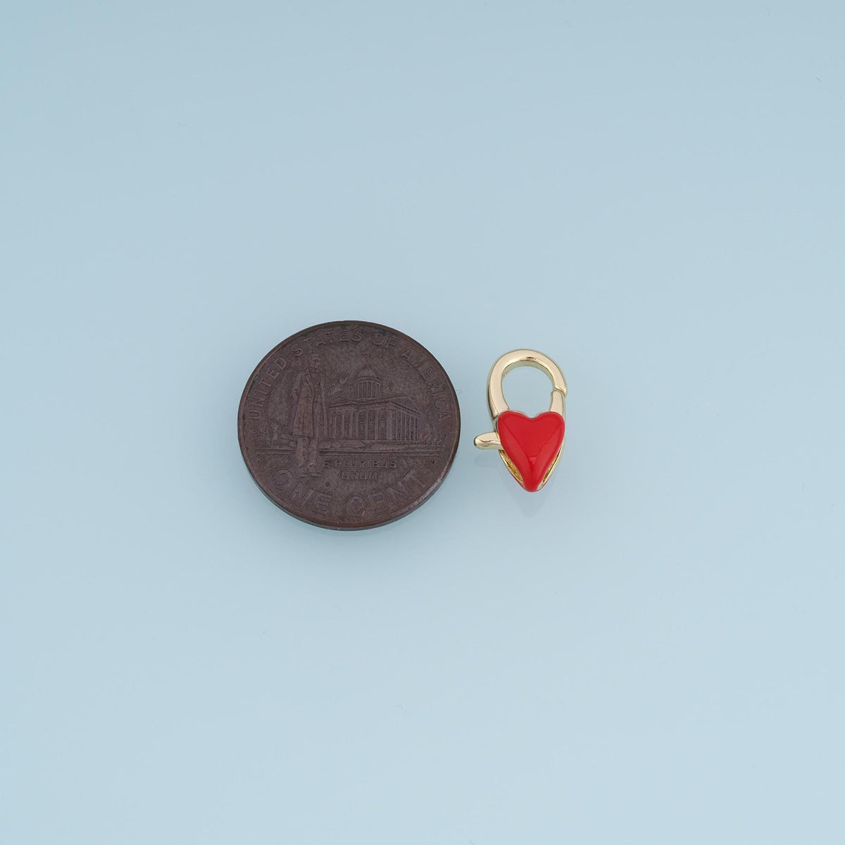 18K Gold Filled Enamel Heart Clasp for Jewelry Making