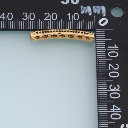 18K Gold Filled Cubic Zirconia Spacer Beads for Jewelry Making