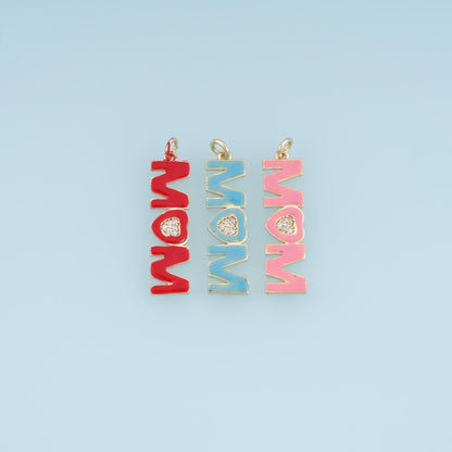 18K Gold Filled Enamel Letter Charm Pendant for Jewelry Making