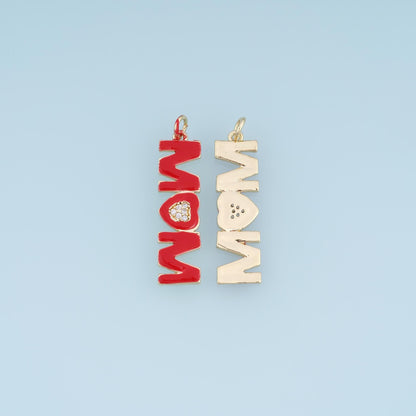 18K Gold Filled Enamel Letter Charm Pendant for Jewelry Making