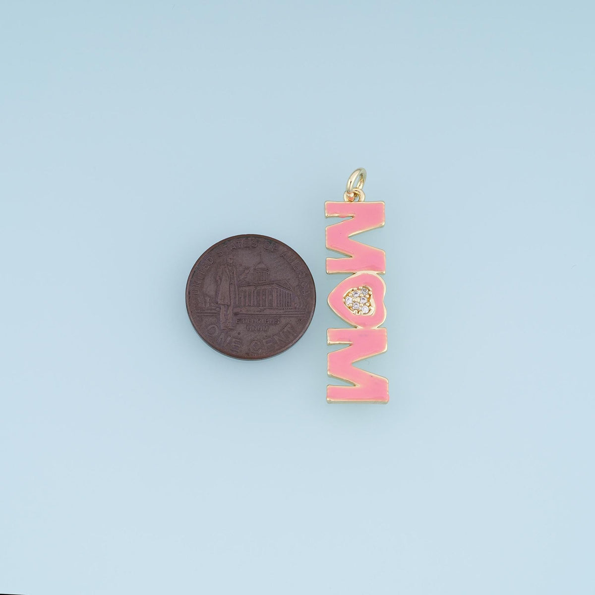 18K Gold Filled Enamel Letter Charm Pendant for Jewelry Making