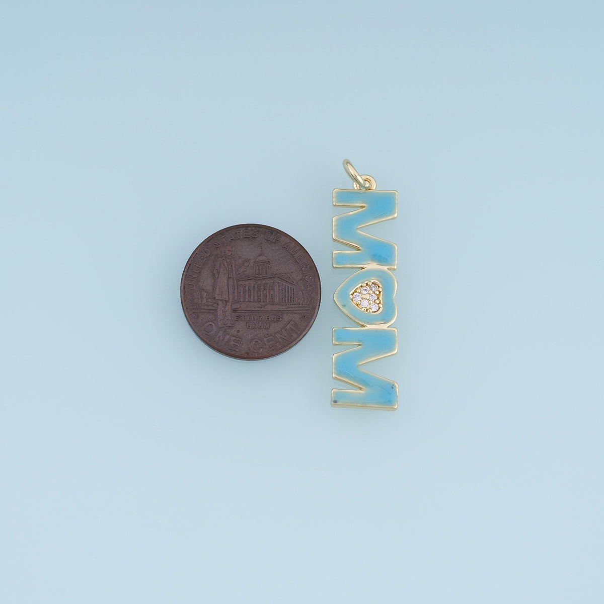 18K Gold Filled Enamel Letter Charm Pendant for Jewelry Making