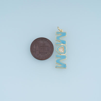 18K Gold Filled Enamel Letter Charm Pendant for Jewelry Making