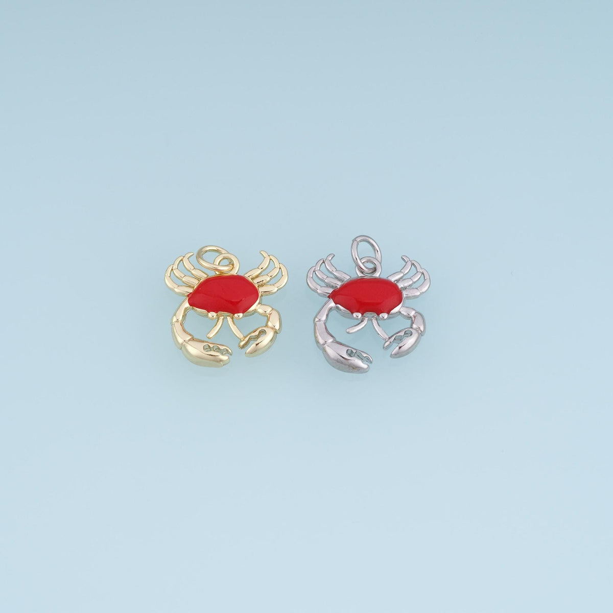 18K Gold Filled Enamel Charm Pendant for Jewelry Making