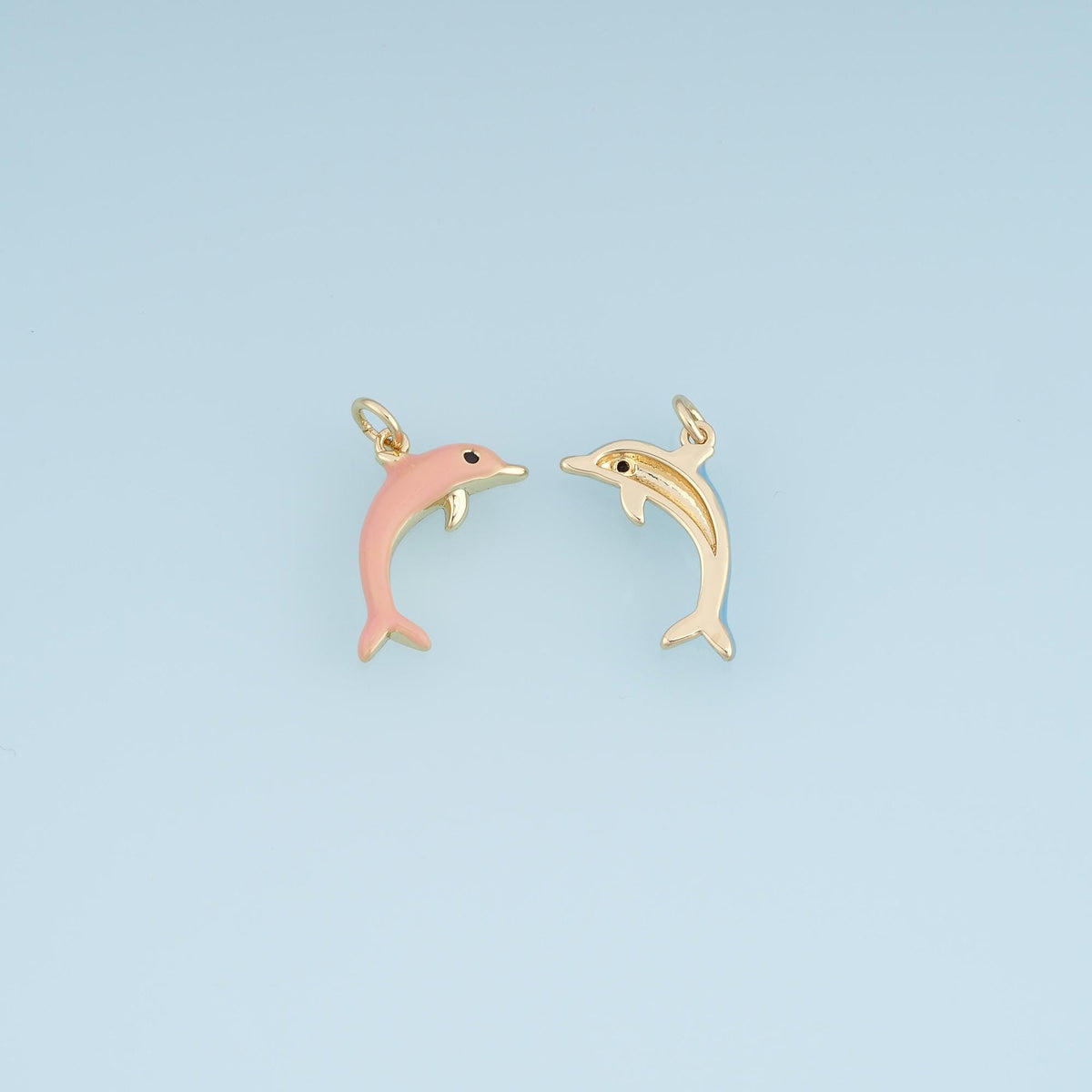 18K Gold Filled Enamel Charm Pendant for Jewelry Making