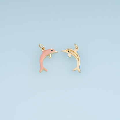 18K Gold Filled Enamel Charm Pendant for Jewelry Making