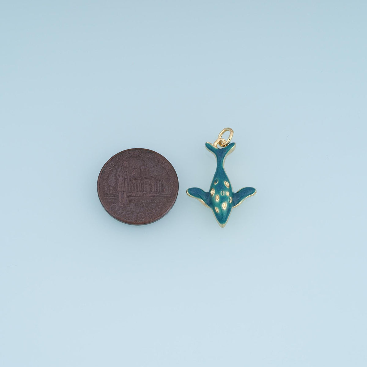 18K Gold Filled Enamel Charm Pendant for Jewelry Making