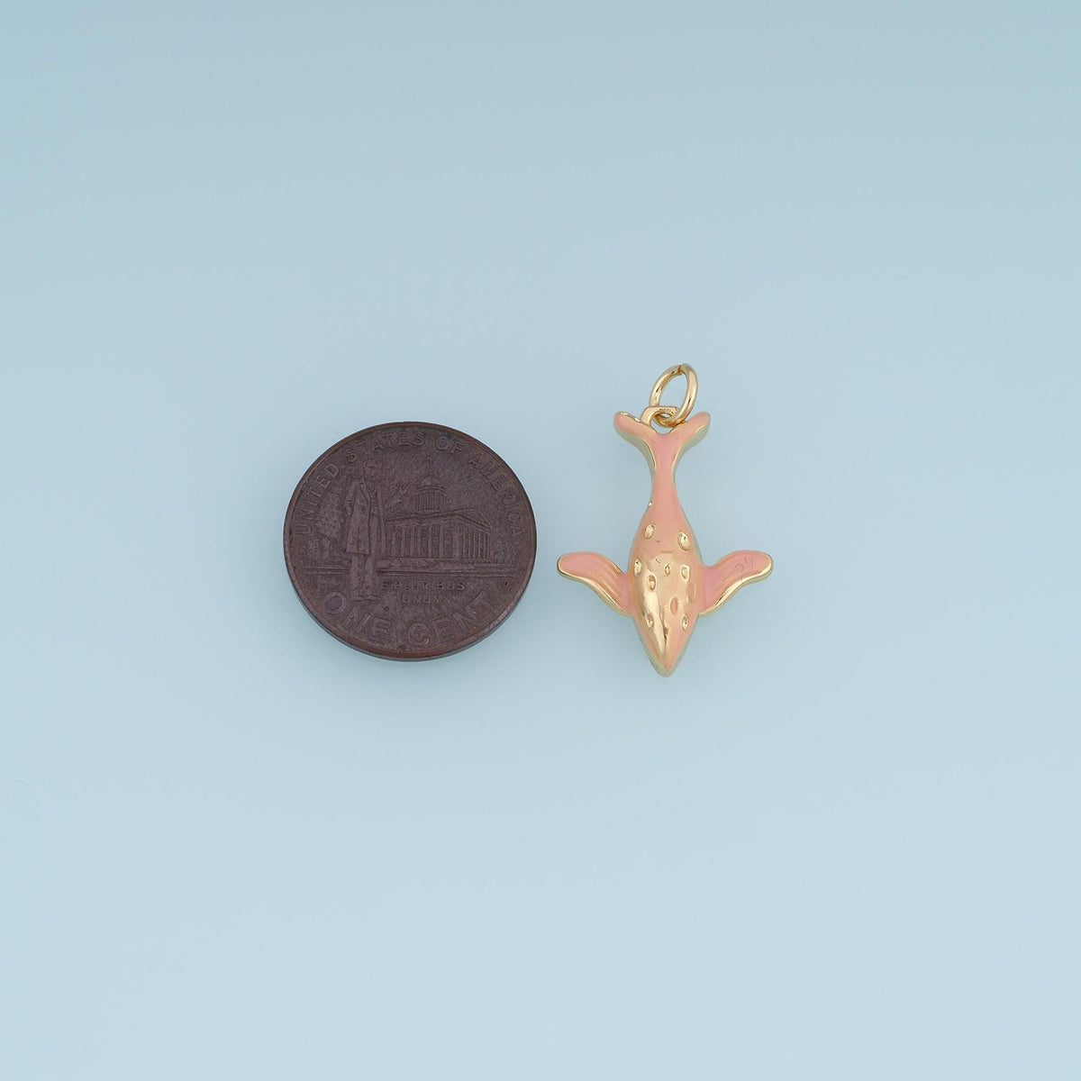 18K Gold Filled Enamel Charm Pendant for Jewelry Making