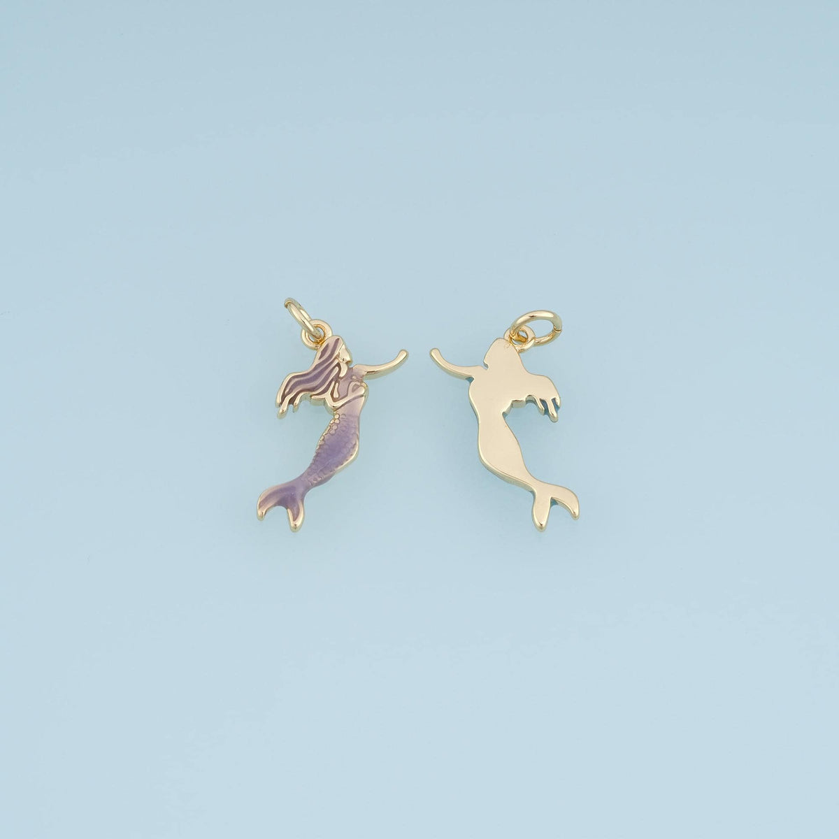 18K Gold Filled Enamel Charm Pendant for Jewelry Making