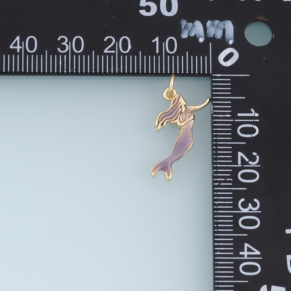 18K Gold Filled Enamel Charm Pendant for Jewelry Making
