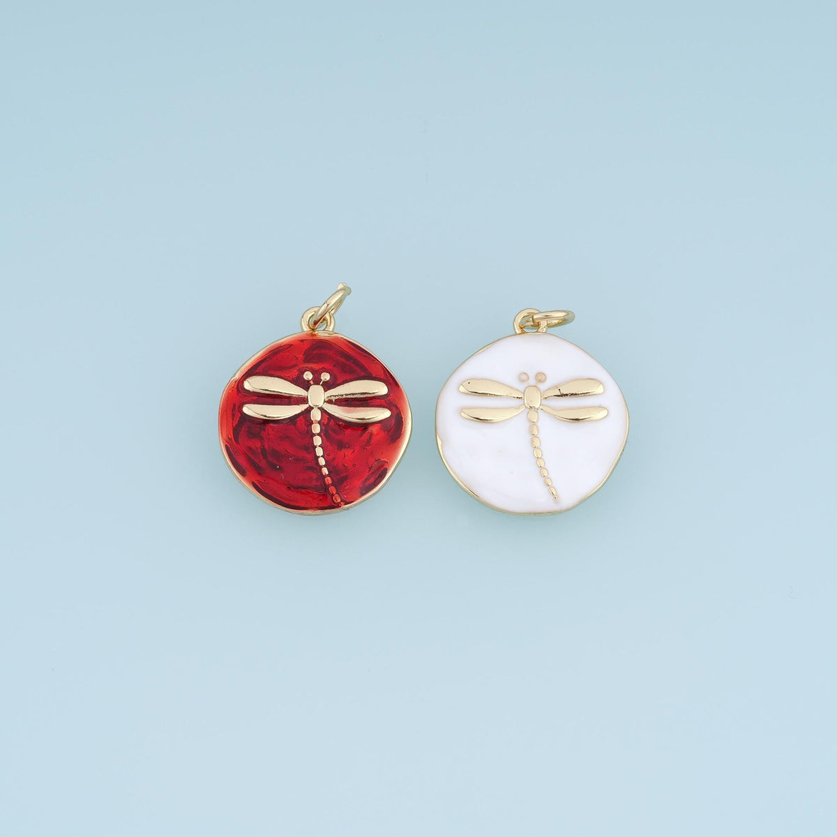 18K Gold Filled Enamel Charm Pendant for Jewelry Making