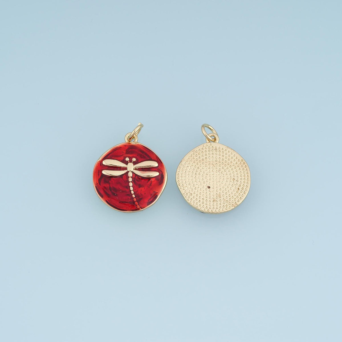 18K Gold Filled Enamel Charm Pendant for Jewelry Making