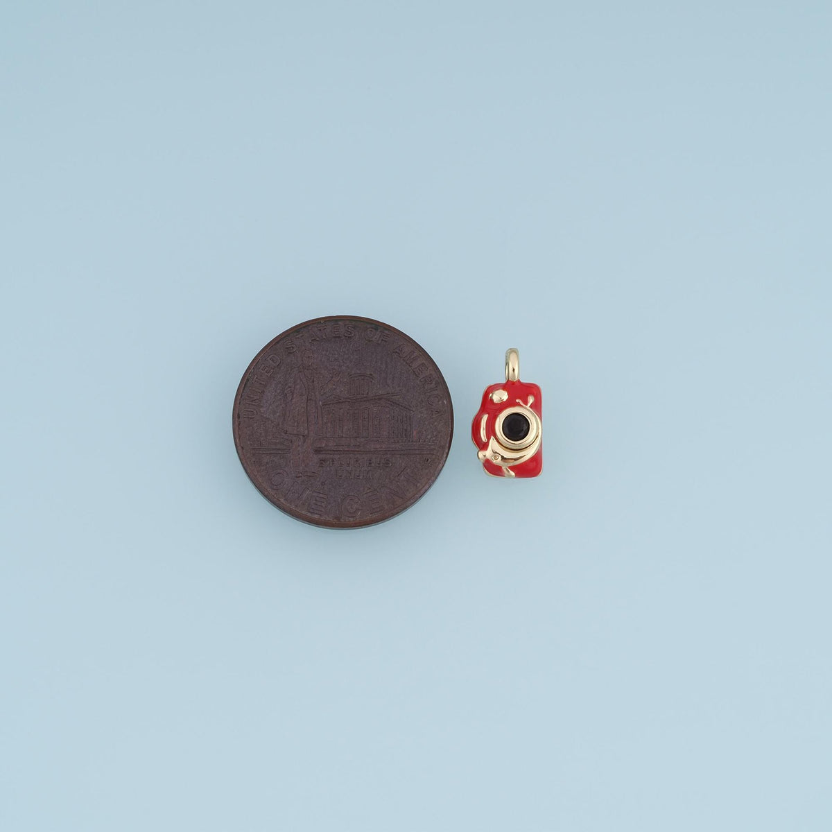 18K Gold Filled Enamel Charm Pendant for Jewelry Making