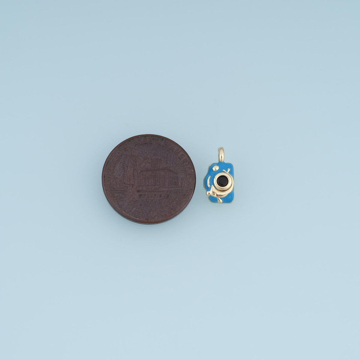 18K Gold Filled Enamel Charm Pendant for Jewelry Making
