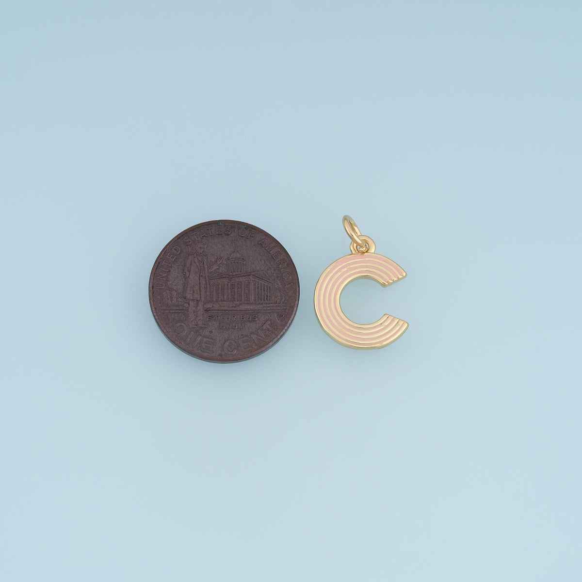 18K Gold Filled Enamel Letter Charm Pendant for Jewelry Making