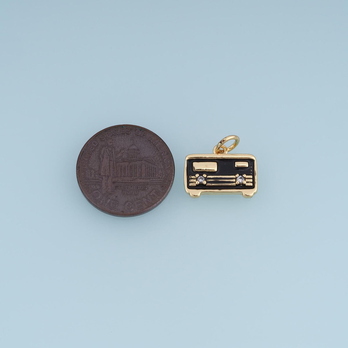 18K Gold Filled Enamel Charm Pendant for Jewelry Making