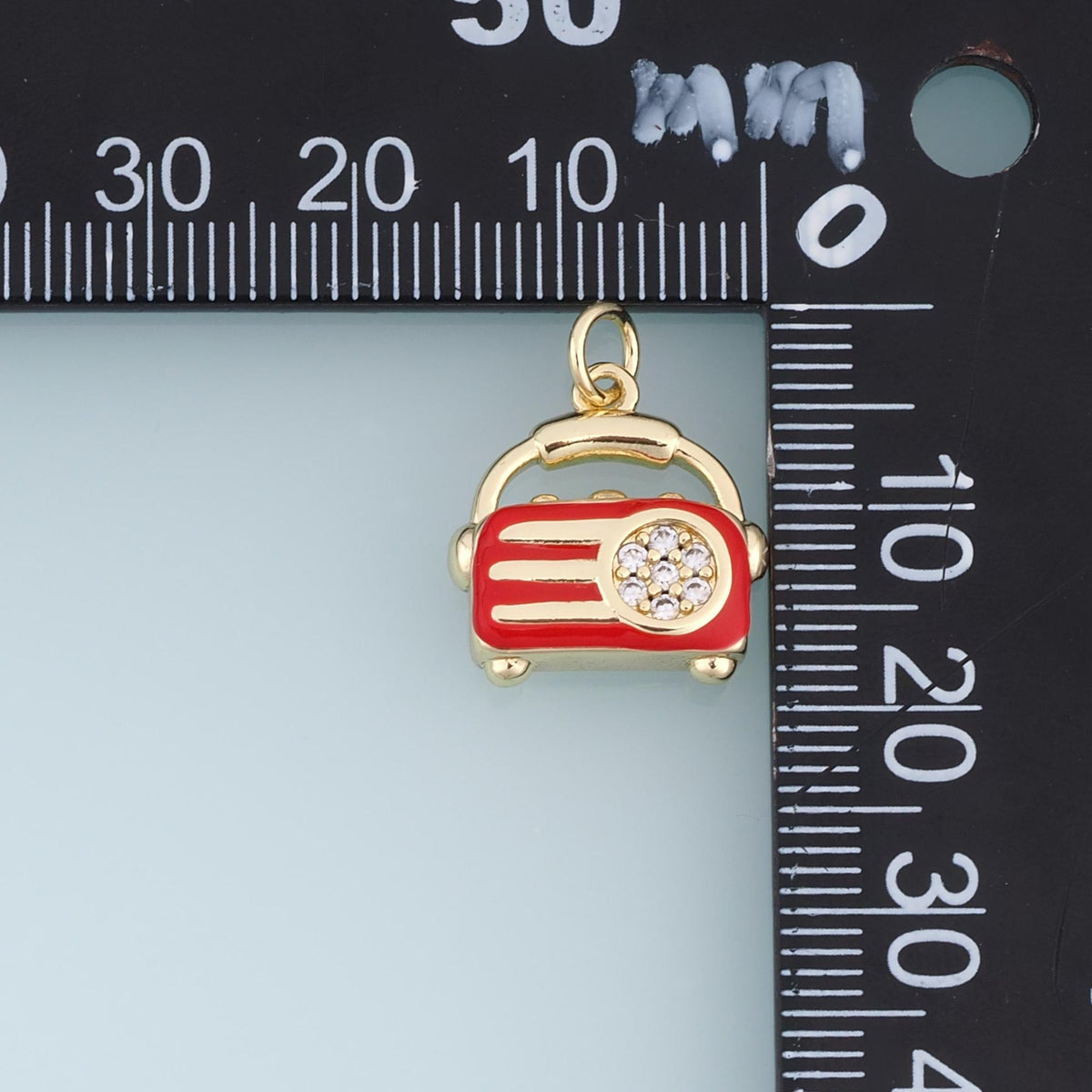 18K Gold Filled Enamel Charm Pendant for Jewelry Making