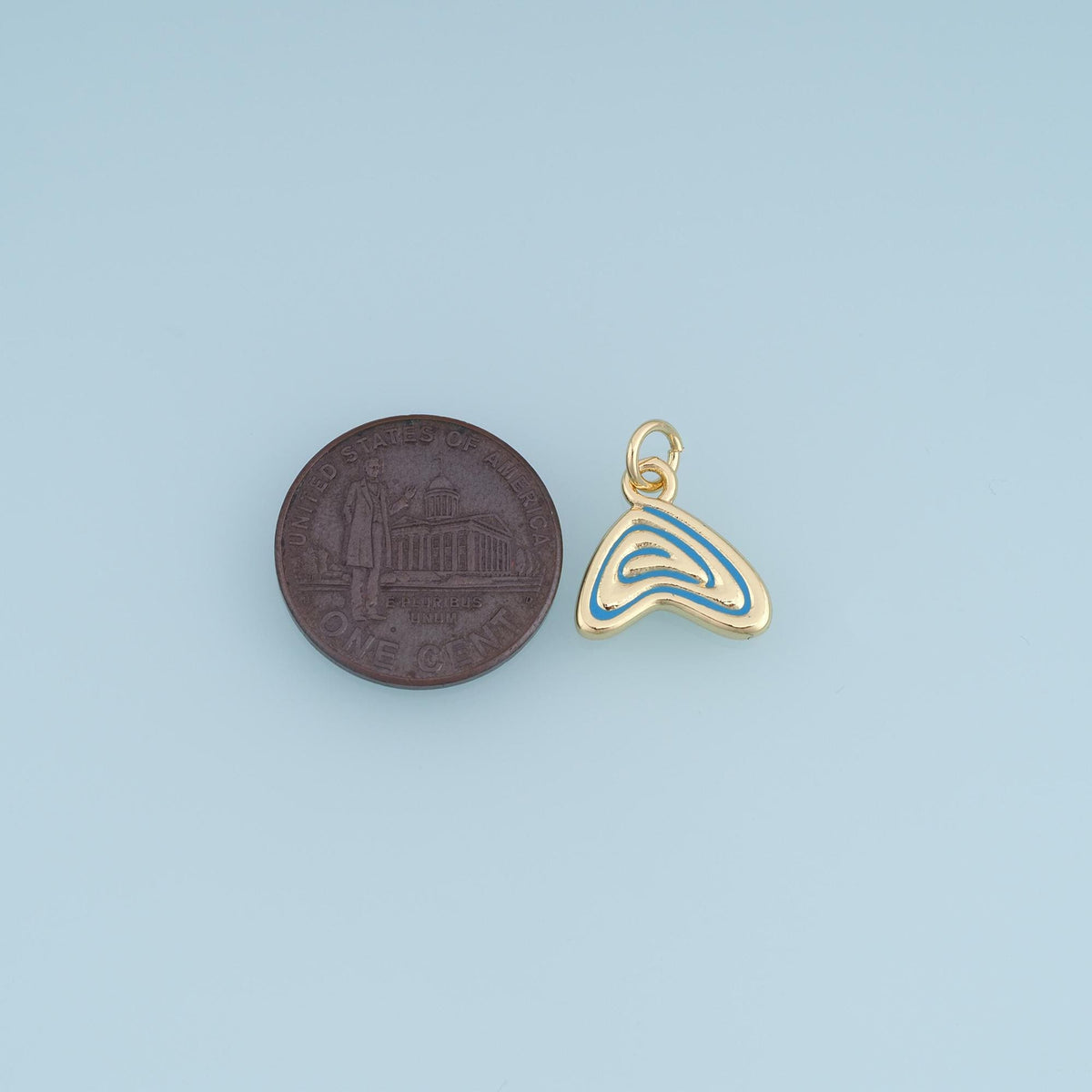 Gold Enamel Geometry Pendant,18K Gold Filled Minimalist Charm Bracelet Necklace for DIY Jewelry Making Supply