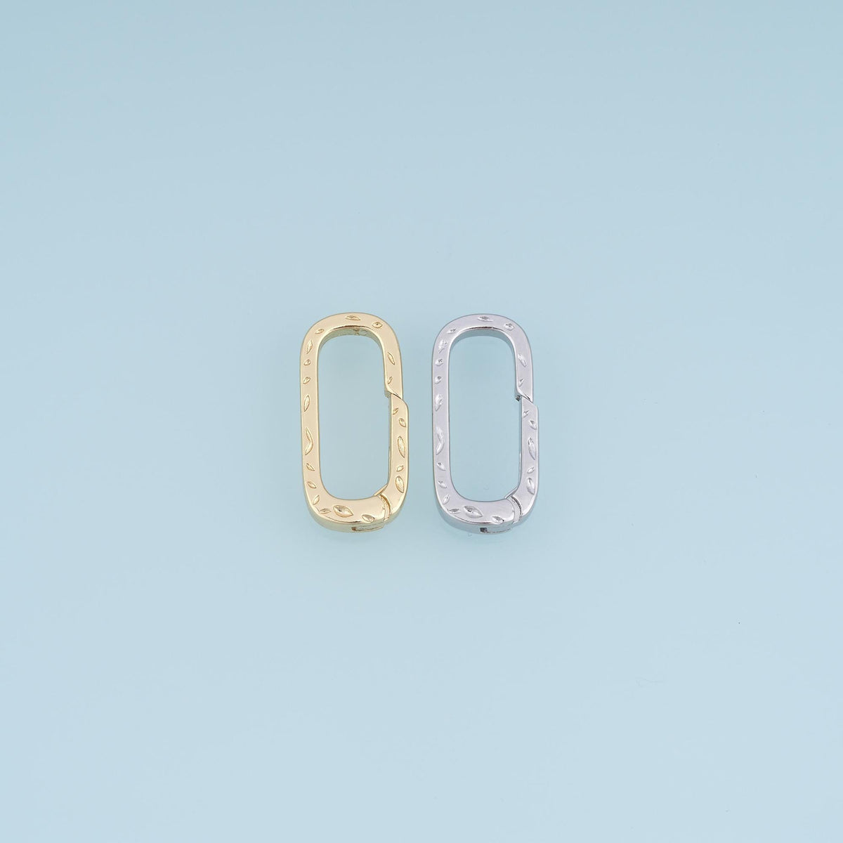 18K Gold Filled Oval Clasp for Jewelry Making