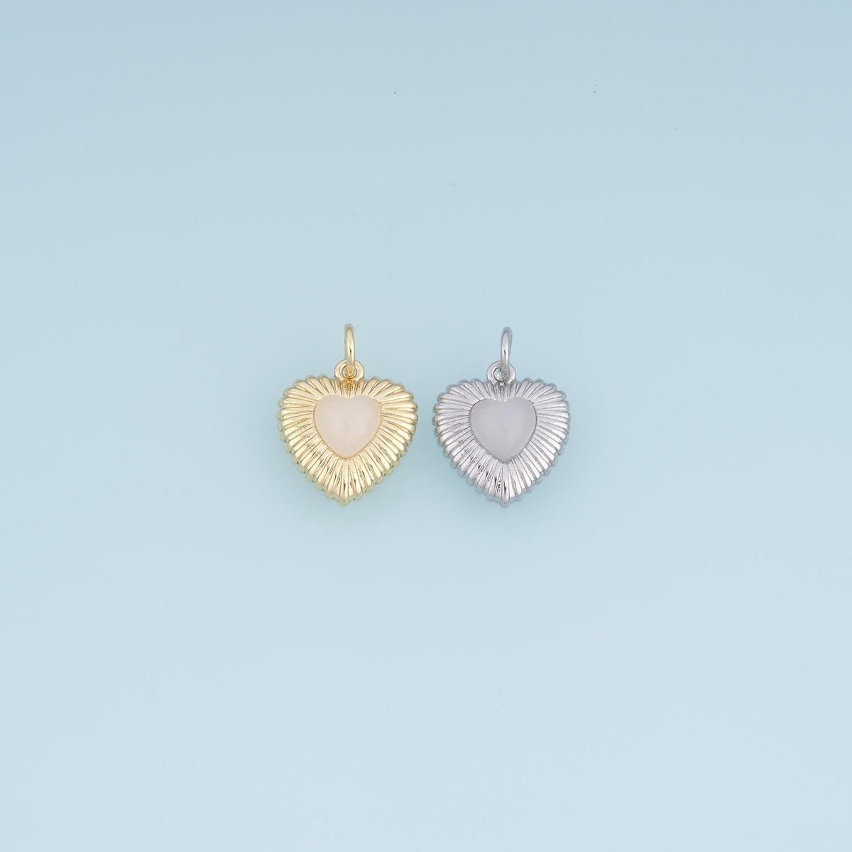 18K Gold Filled Heart Charm Pendant for Jewelry Making