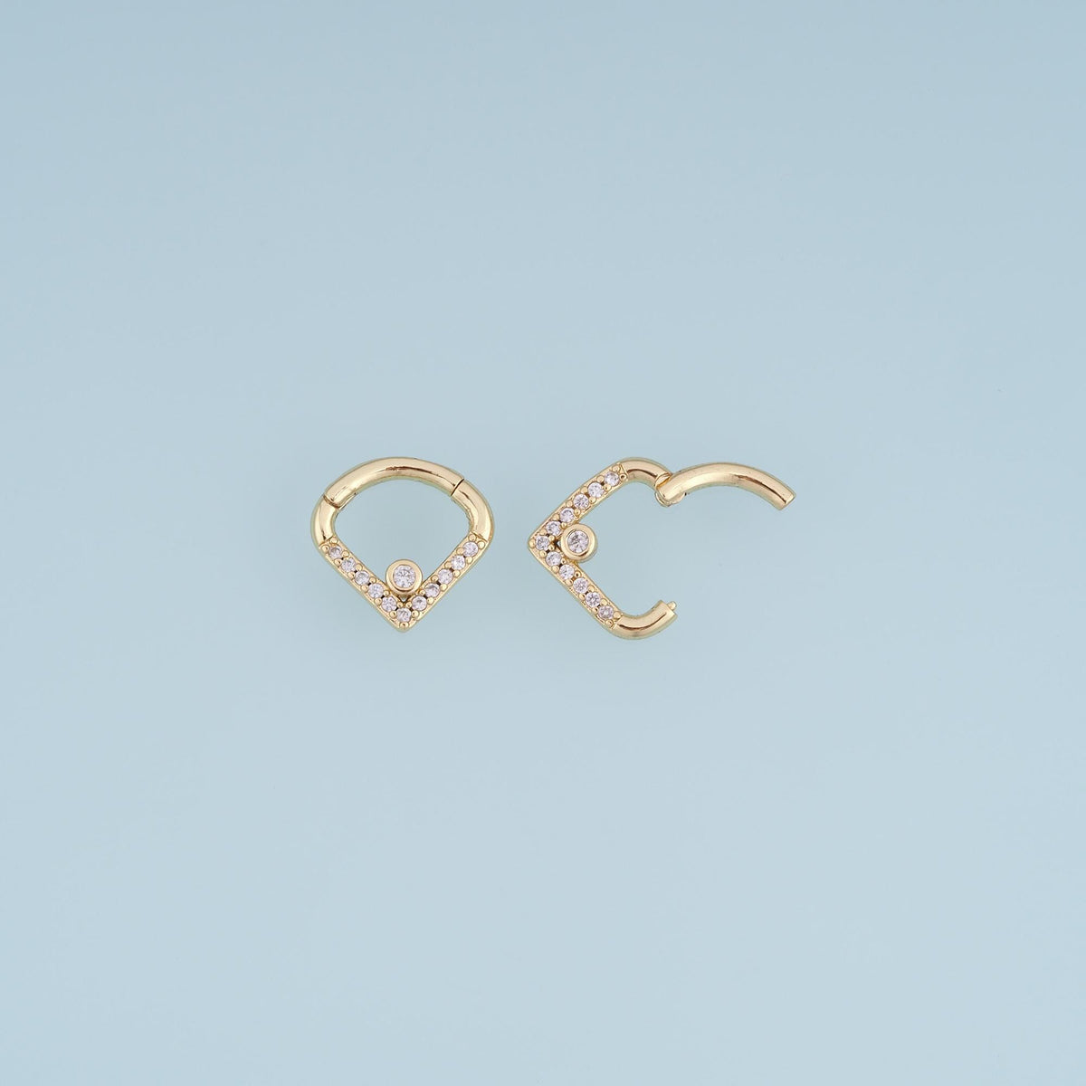 18K Gold Filled Cubic Zirconia Clasp for Jewelry Making