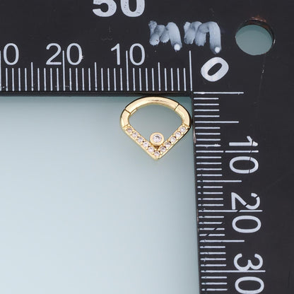 18K Gold Filled Cubic Zirconia Clasp for Jewelry Making