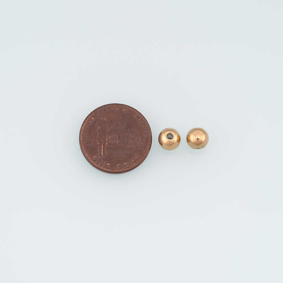 14K Gold Round Round Beads 10 mm, 8 mm for Jewelry Making