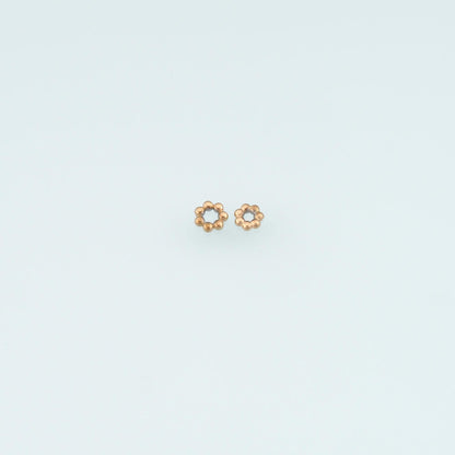 14K Gold Flower Spacer Beads 5 mm, 4.5 mm for Jewelry Making