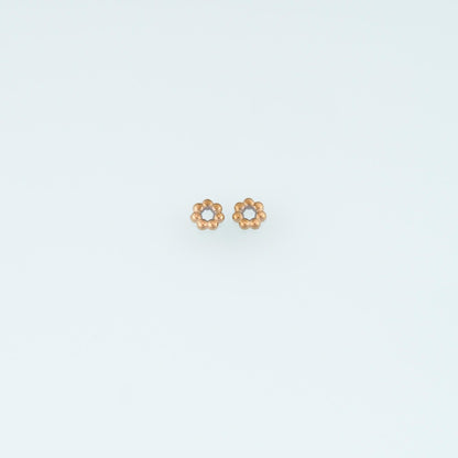 14K Gold Flower Spacer Beads 5 mm, 4.5 mm for Jewelry Making