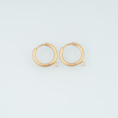 A Pair Stainless Steel Hoop Earrings, 14K Gold Filled Waterproof Never Fade Huggie Hoops,Everyday DIY Jewelry Ear Stack Jewel
